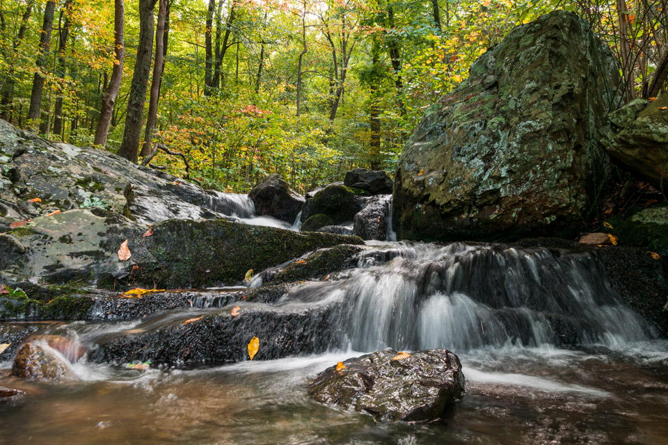 Waterfall in the mountains 